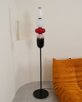Modern Hand Blown Crystal Pebbles Floor Lamp Integrated LED Artistic Glass Lighting