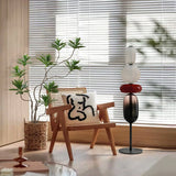 Modern Hand Blown Crystal Pebbles Floor Lamp Integrated LED Artistic Glass Lighting