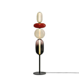 Modern Hand Blown Crystal Pebbles Floor Lamp Integrated LED Artistic Glass Lighting