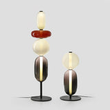 Modern Colorful Candied Glass Pebbles LED Table Lamp for Artful Interior Lighting