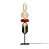 Modern Hand Blown Crystal Pebbles Floor Lamp Integrated LED Artistic Glass Lighting