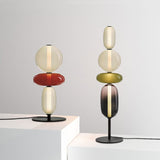Modern Colorful Candied Glass Pebbles LED Table Lamp for Artful Interior Lighting