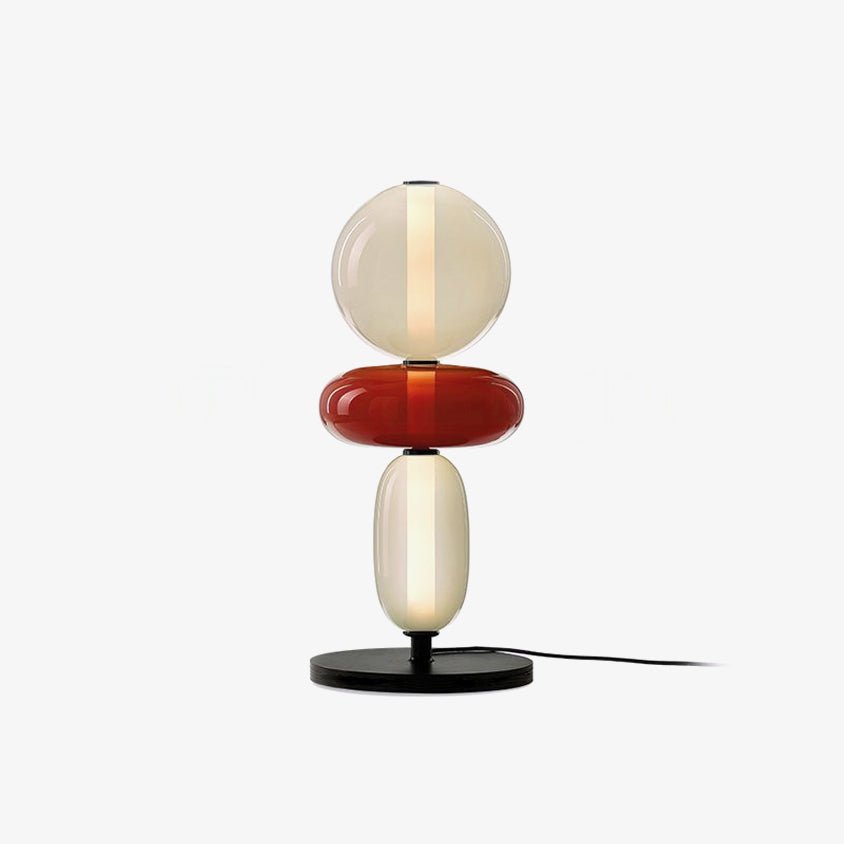 Modern Colorful Candied Glass Pebbles LED Table Lamp for Artful Interior Lighting