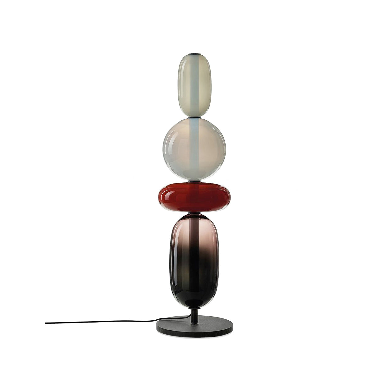 Modern Colorful Candied Glass Pebbles LED Table Lamp for Artful Interior Lighting