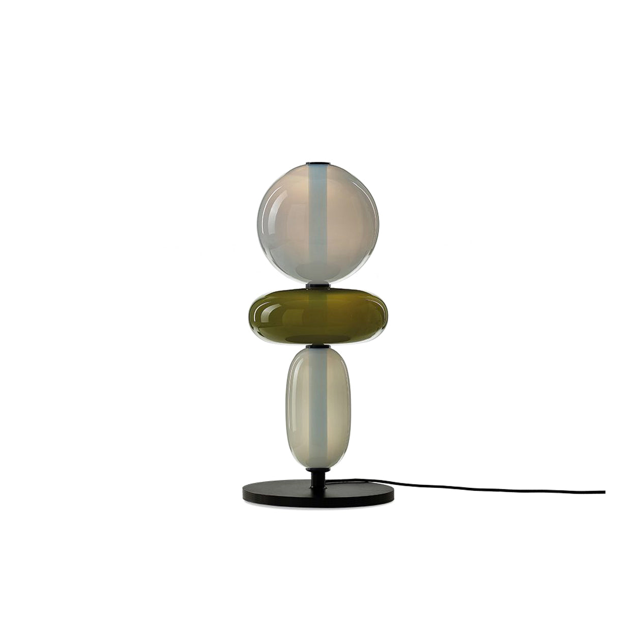 Modern Colorful Candied Glass Pebbles LED Table Lamp for Artful Interior Lighting