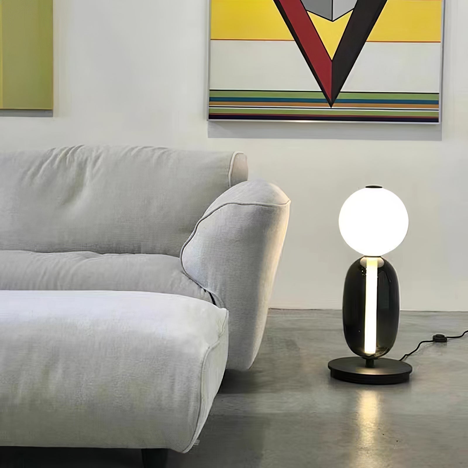 Modern Colorful Candied Glass Pebbles LED Table Lamp for Artful Interior Lighting