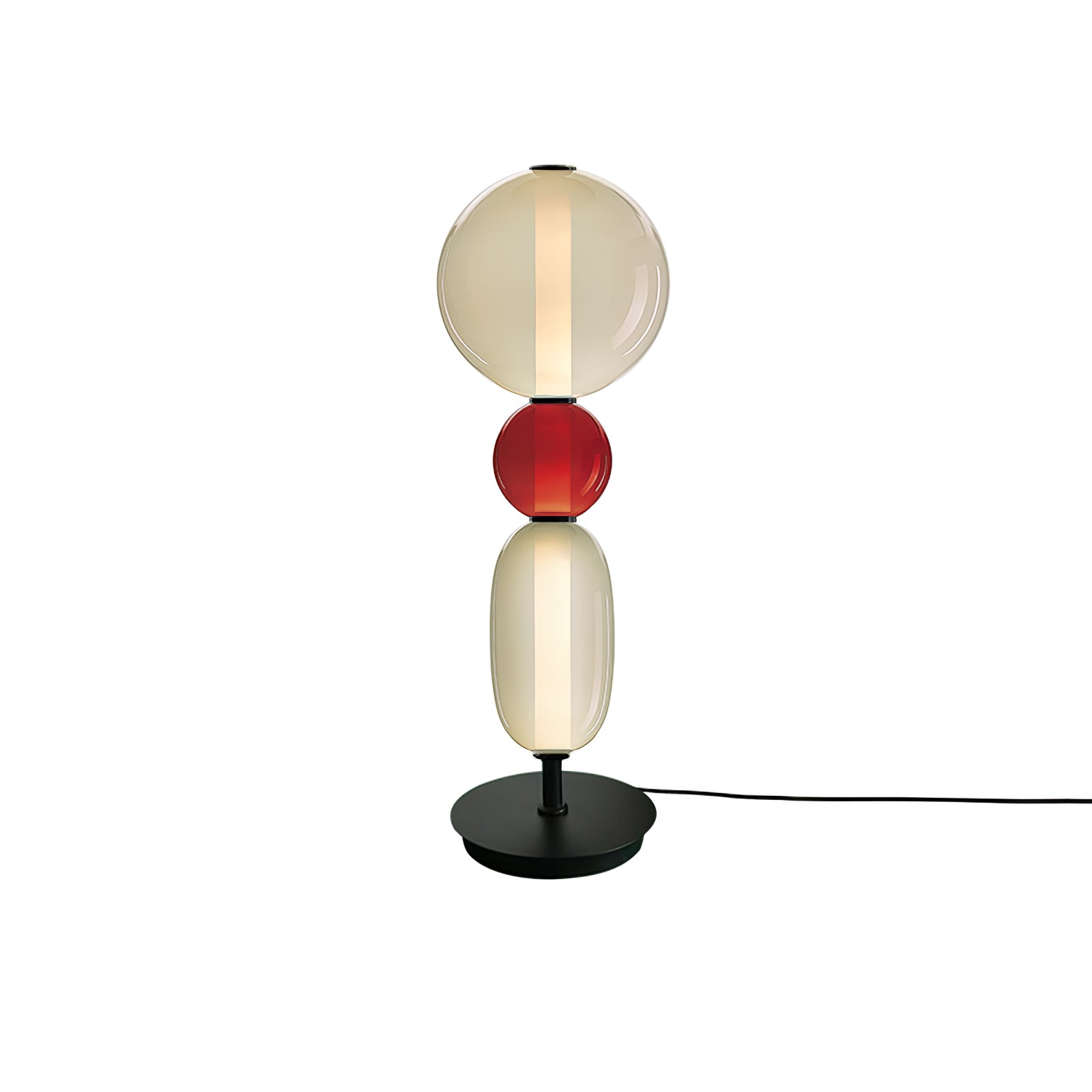 Modern Colorful Candied Glass Pebbles LED Table Lamp for Artful Interior Lighting