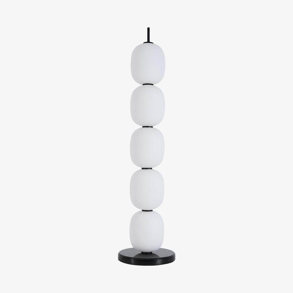 Modern Hand Blown Glass Globe Floor Lamp with Premium Black Marble Base