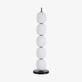 Modern Hand Blown Glass Globe Floor Lamp with Premium Black Marble Base