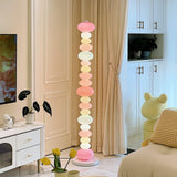 Modern Candy Glass Sphere Floor Lamp with Elegant Marble Base for Ambient Lighting