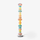 Modern Candy Glass Sphere Floor Lamp with Elegant Marble Base for Ambient Lighting