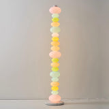 Modern Candy Glass Sphere Floor Lamp with Elegant Marble Base for Ambient Lighting