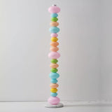 Modern Candy Glass Sphere Floor Lamp with Elegant Marble Base for Ambient Lighting