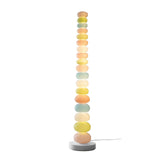Modern Candy Glass Sphere Floor Lamp with Elegant Marble Base for Ambient Lighting