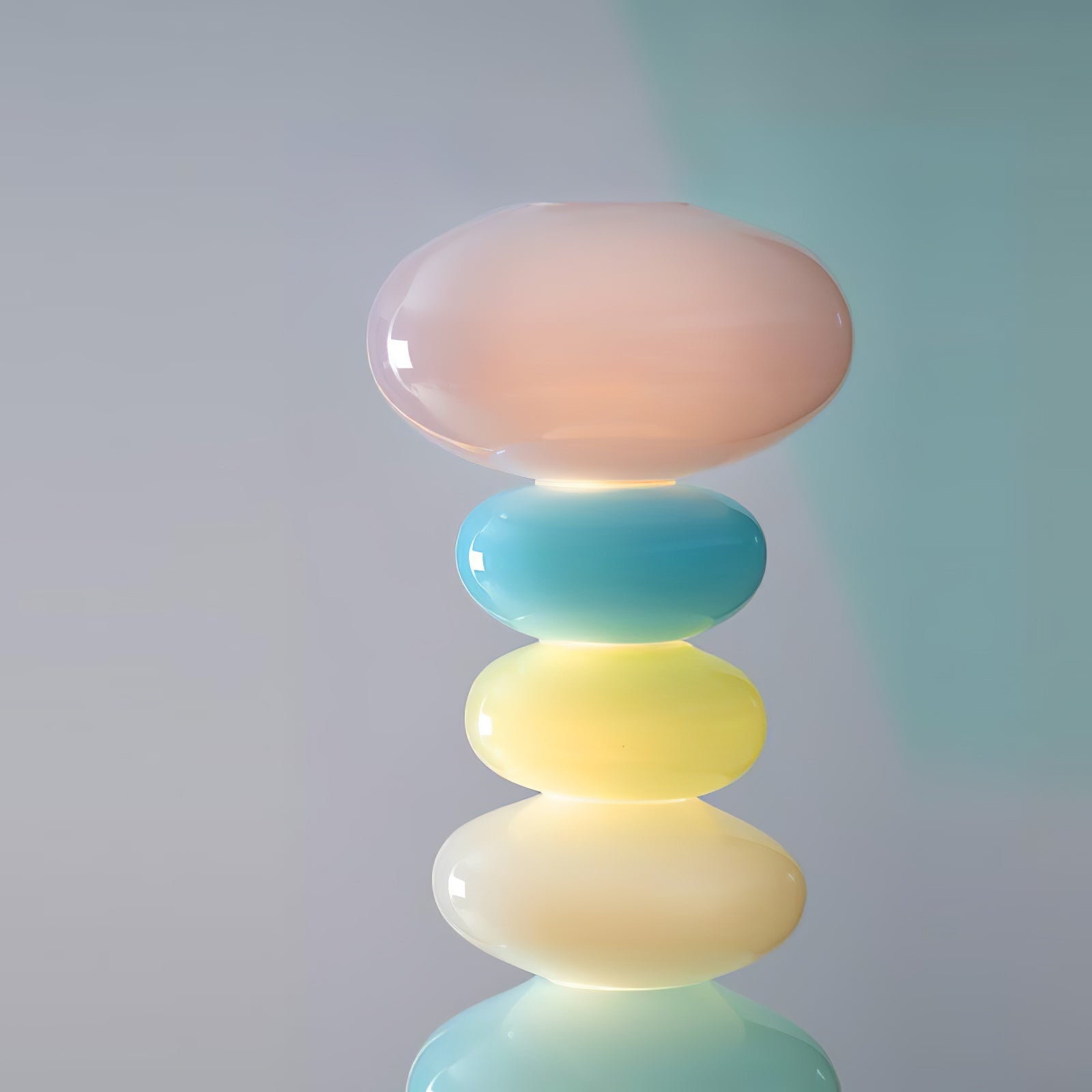 Modern Candy Glass Sphere Floor Lamp with Elegant Marble Base for Ambient Lighting