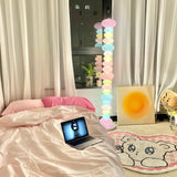 Modern Candy Glass Sphere Floor Lamp with Elegant Marble Base for Ambient Lighting