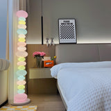 Modern Candy Glass Sphere Floor Lamp with Elegant Marble Base for Ambient Lighting