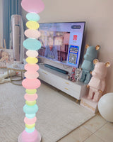 Modern Candy Glass Sphere Floor Lamp with Elegant Marble Base for Ambient Lighting