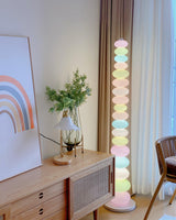 Modern Candy Glass Sphere Floor Lamp with Elegant Marble Base for Ambient Lighting