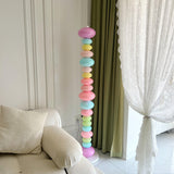 Modern Candy Glass Sphere Floor Lamp with Elegant Marble Base for Ambient Lighting