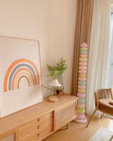Modern Candy Glass Sphere Floor Lamp with Elegant Marble Base for Ambient Lighting