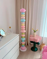 Modern Candy Glass Sphere Floor Lamp with Elegant Marble Base for Ambient Lighting