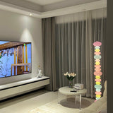 Modern Candy Glass Sphere Floor Lamp with Elegant Marble Base for Ambient Lighting