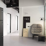Minimalist Torchiere Floor Lamp with Rotating Cone Shade and Solid Marble Base