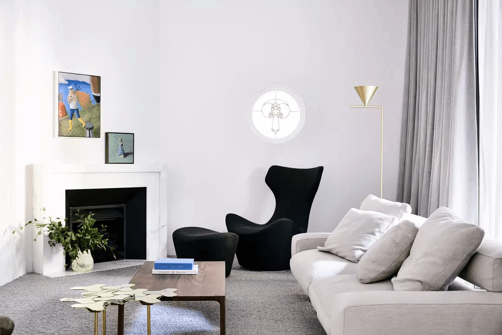Minimalist Torchiere Floor Lamp with Rotating Cone Shade and Solid Marble Base