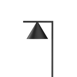 Minimalist Torchiere Floor Lamp with Rotating Cone Shade and Solid Marble Base