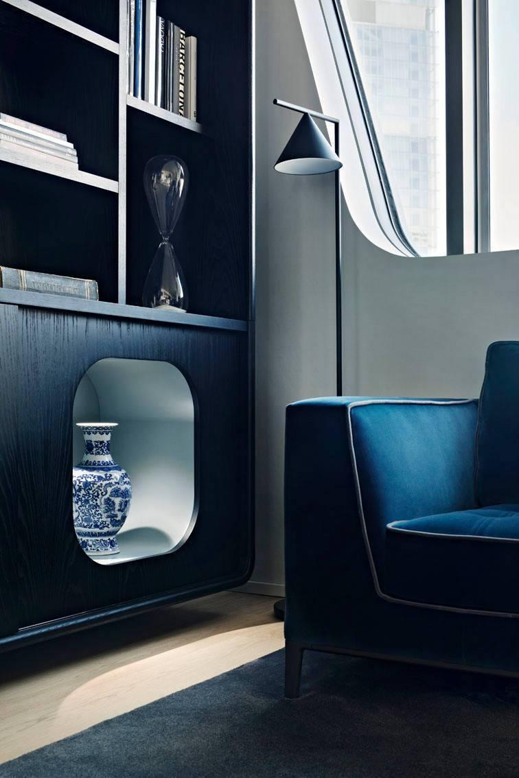Minimalist Torchiere Floor Lamp with Rotating Cone Shade and Solid Marble Base