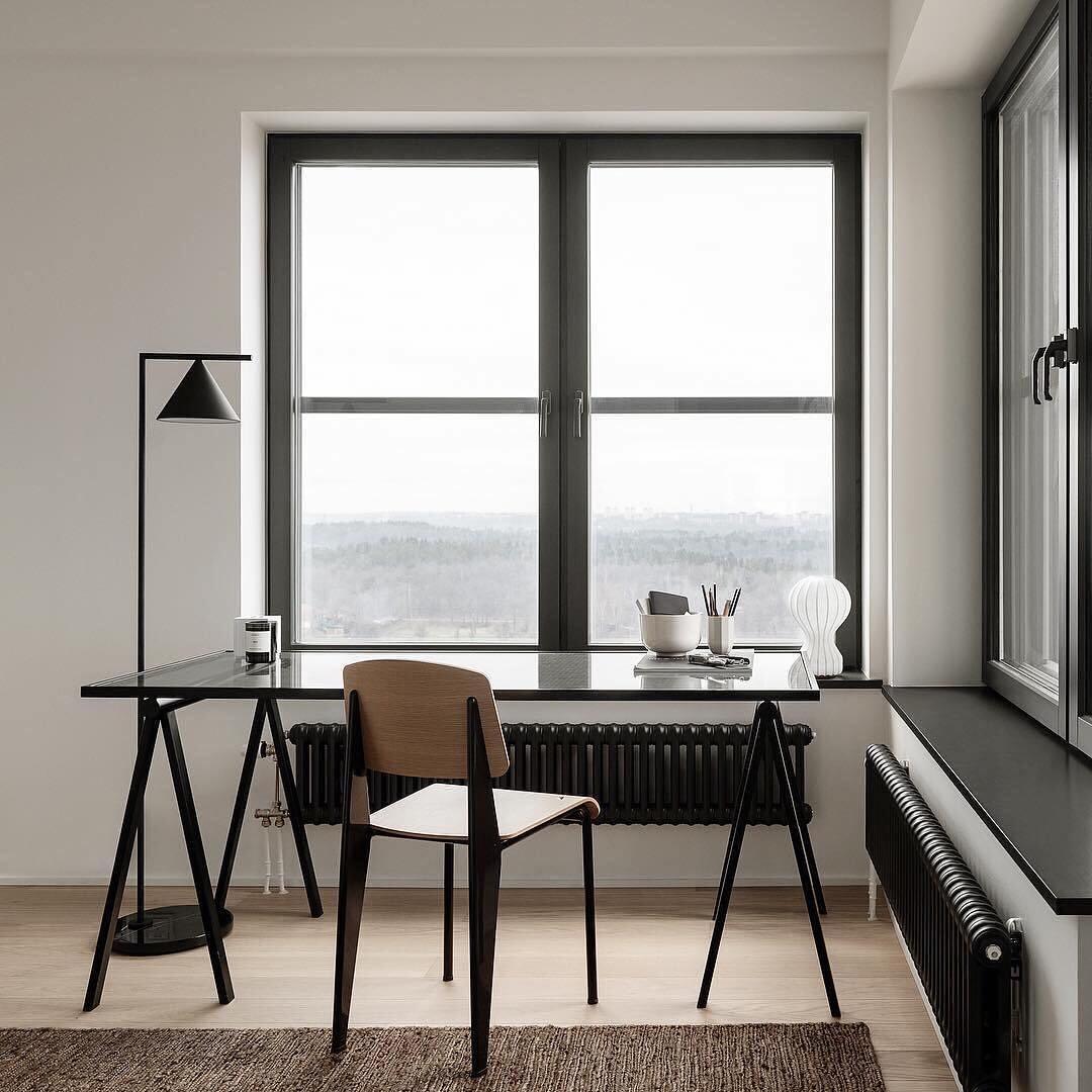 Minimalist Torchiere Floor Lamp with Rotating Cone Shade and Solid Marble Base