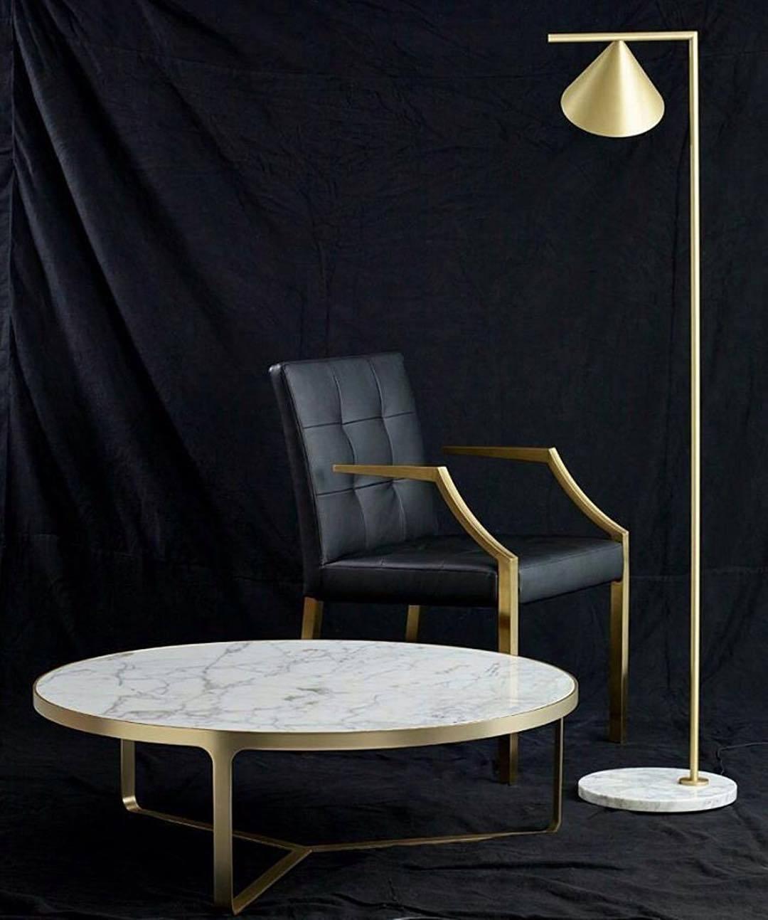 Minimalist Torchiere Floor Lamp with Rotating Cone Shade and Solid Marble Base