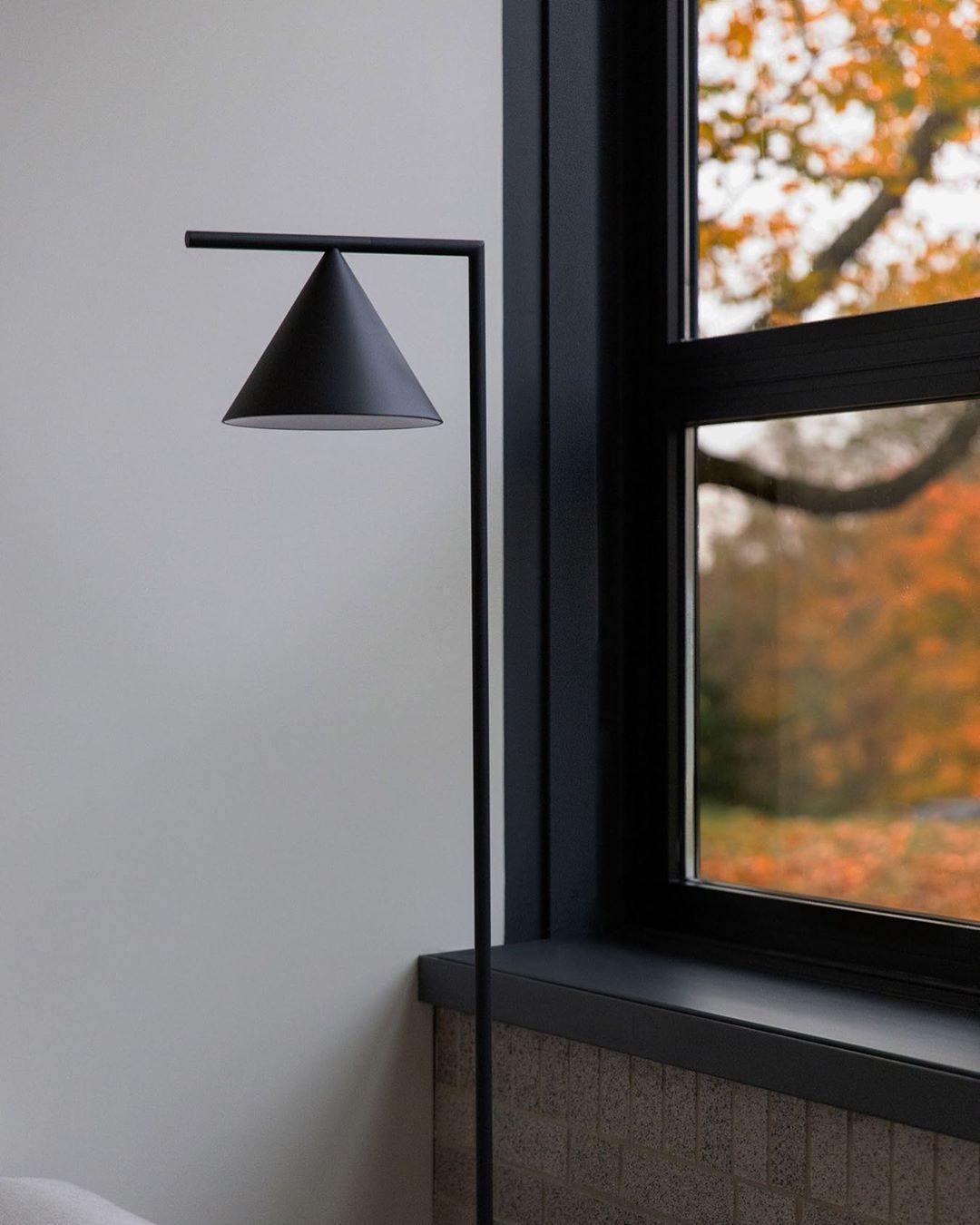Minimalist Torchiere Floor Lamp with Rotating Cone Shade and Solid Marble Base