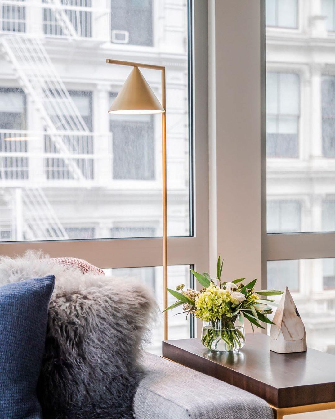 Minimalist Torchiere Floor Lamp with Rotating Cone Shade and Solid Marble Base