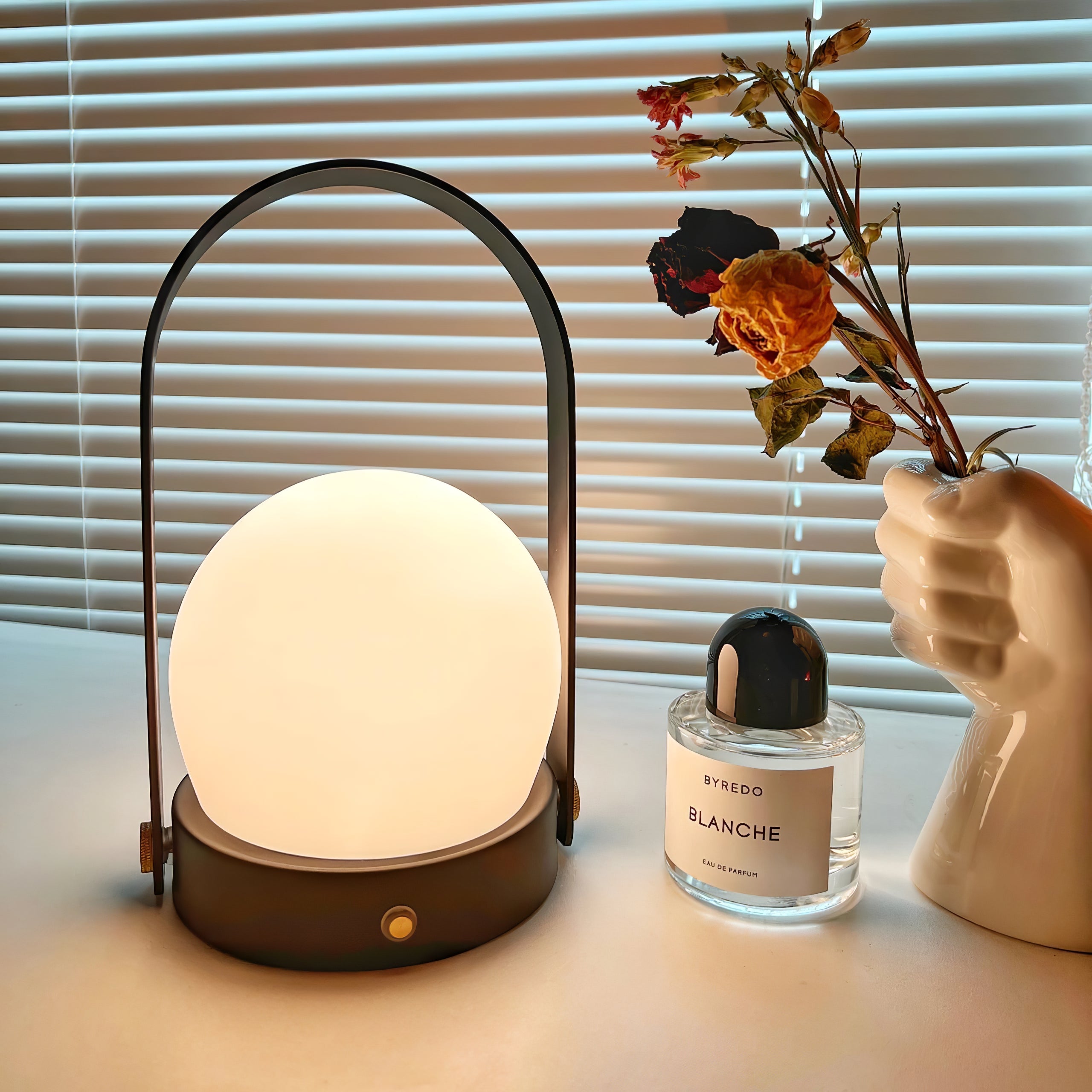 Carrie Portable Rechargeable LED Table Lamp with Built in Battery and Touch Control