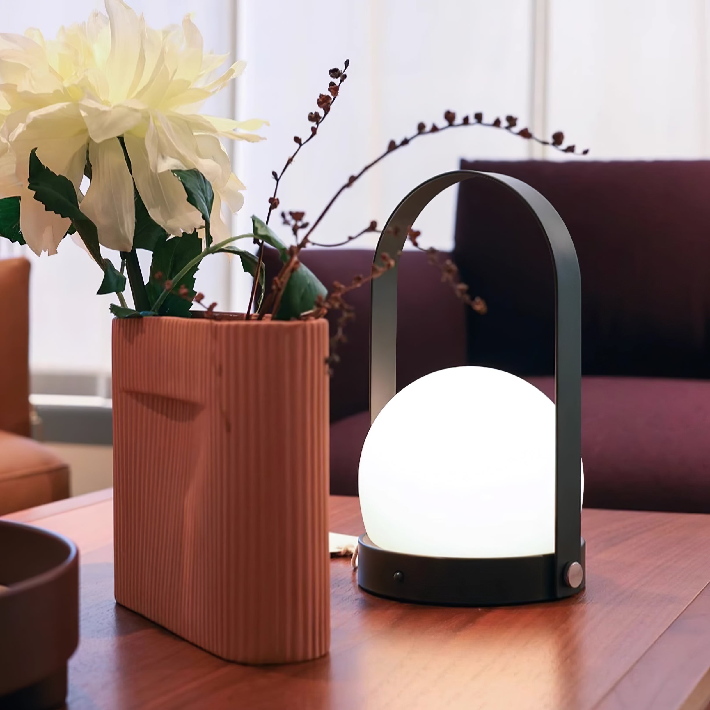 Carrie Portable Rechargeable LED Table Lamp with Built in Battery and Touch Control