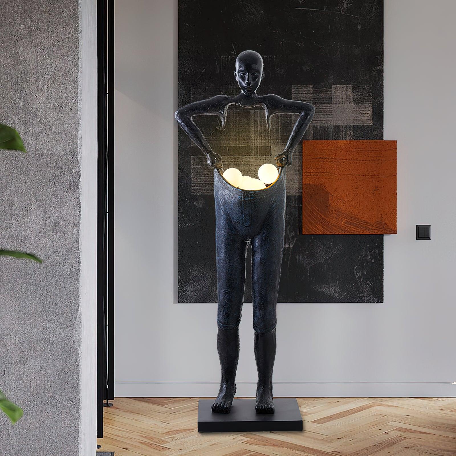 modern-figurine-artistic-floor-lamp-large-black-sculpture-light-with-glass-shade