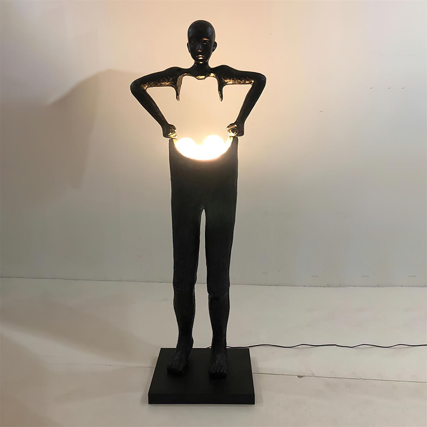 modern-figurine-artistic-floor-lamp-large-black-sculpture-light-with-glass-shade