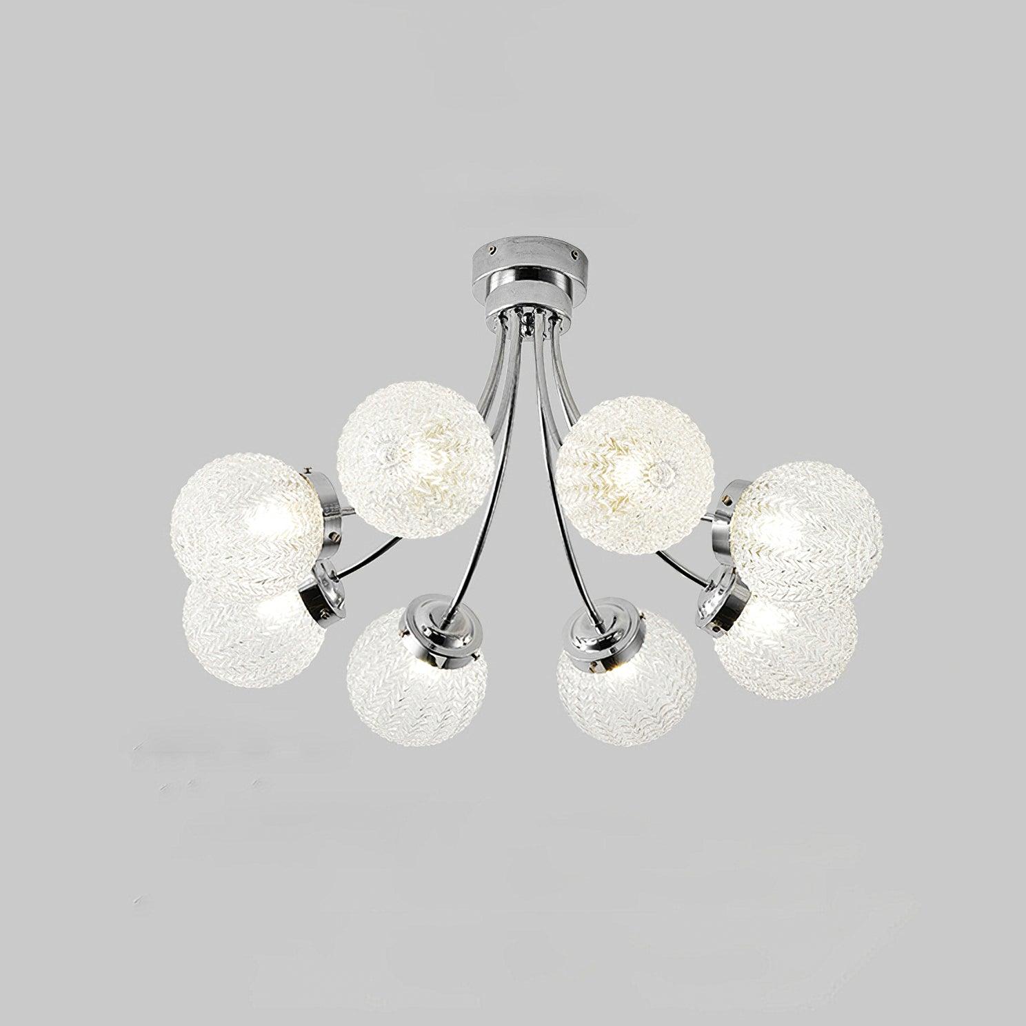 Elegant Carved Glass Flush Mount Ceiling Lamp for Modern Luxury Interiors