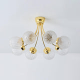 Elegant Carved Glass Flush Mount Ceiling Lamp for Modern Luxury Interiors
