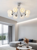 Elegant Carved Glass Flush Mount Ceiling Lamp for Modern Luxury Interiors