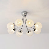 Elegant Carved Glass Flush Mount Ceiling Lamp for Modern Luxury Interiors