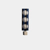 Modern Blue Column Cascade Tower Floor Lamp with Multi Tiered PVC Shades