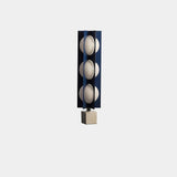 Modern Blue Column Cascade Tower Floor Lamp with Multi Tiered PVC Shades