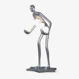 Modern Celestial Guardian Sculpture Floor Lamp Tall Artistic Standing Figurative Light