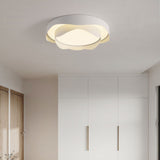 Cenia Modern Circular LED Ceiling Light White Matte Finish Minimalist Flush Mount Fixture