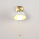 vintage-ceramic-flower-sconce-light-with-copper-base-and-white-petal-shade
