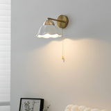 vintage-ceramic-flower-sconce-light-with-copper-base-and-white-petal-shade