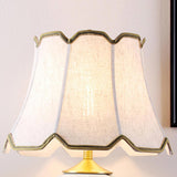 Elegant Blue Ceramic Oval Table Lamp with White Shantung Silk Shade for Modern Interiors